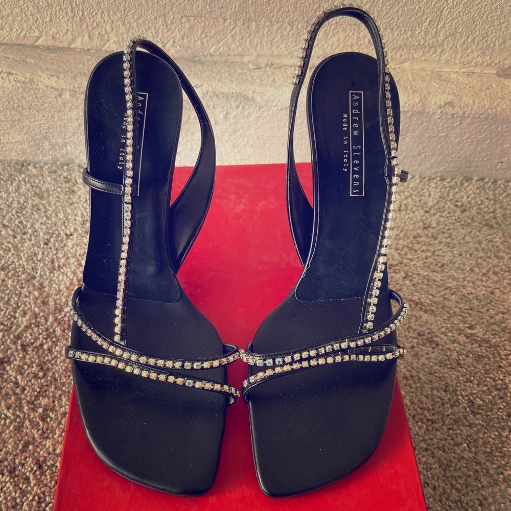 Brand new Andrew Stevens Swarovski Heels